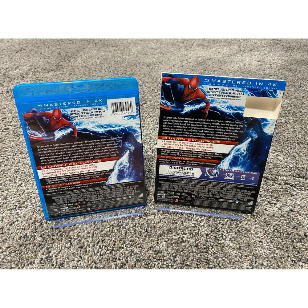 Sony The Amazing Spider-Man 2 Blu-ray DVD OS Blue Good Marvel Movie Slipcover